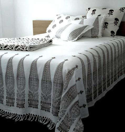Bedroom: New Fringed Bed Throws from Les Indiennes