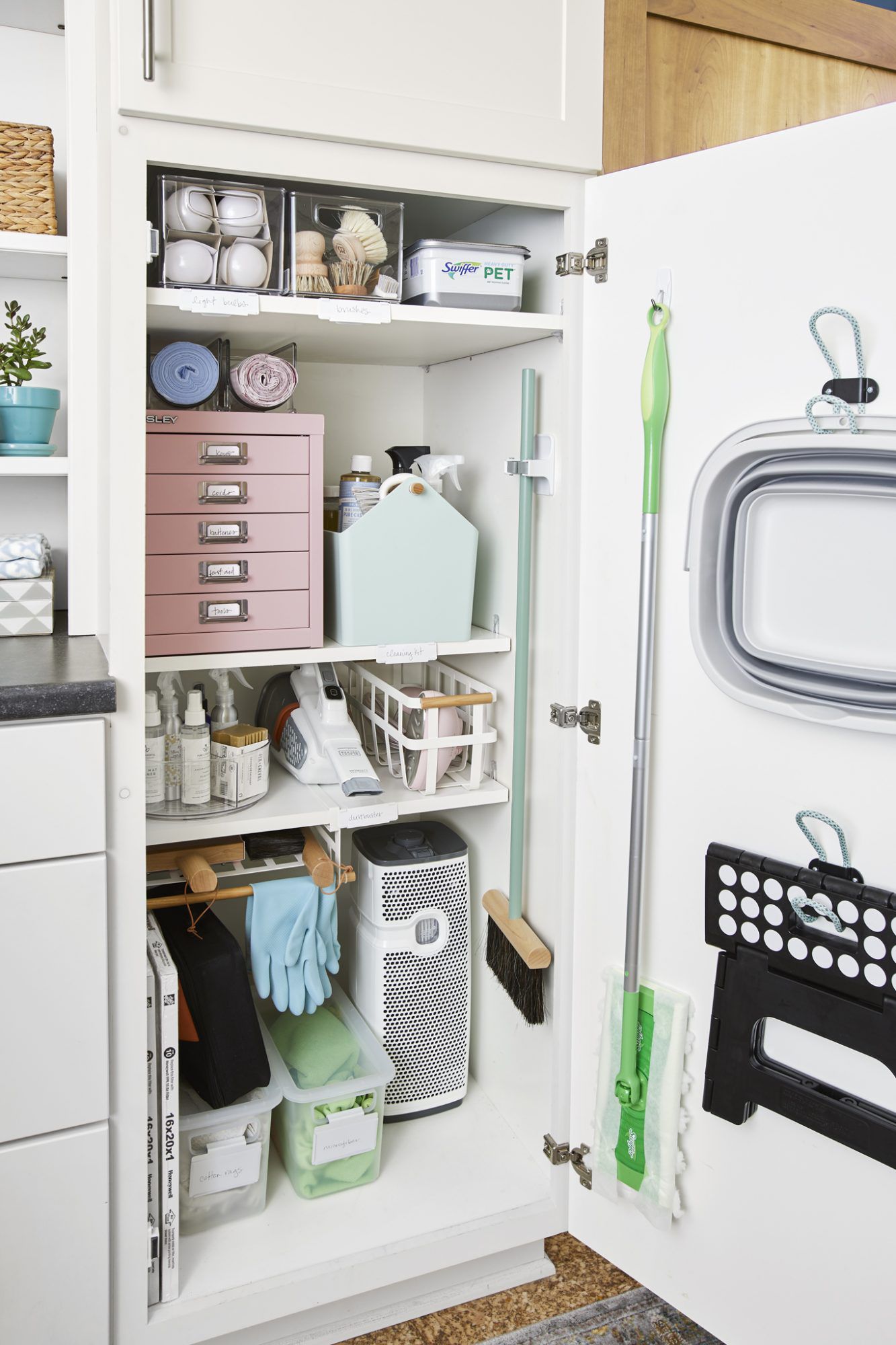 12 Genius Storage Tips for an Organized Cleaning Closet