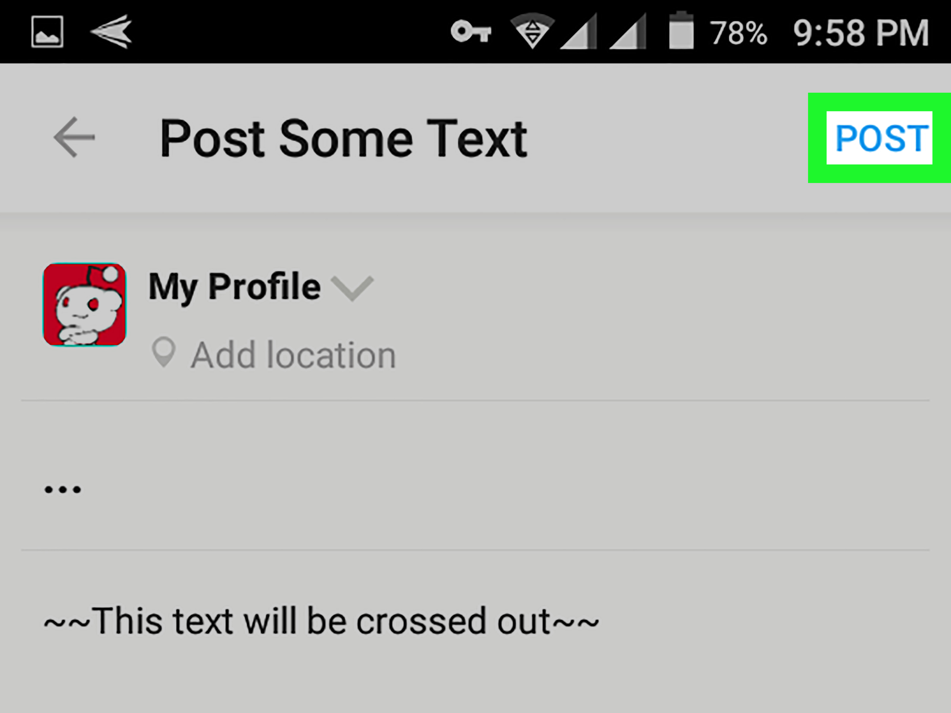 How to Cross Out Text on Reddit on Android: 4 Steps